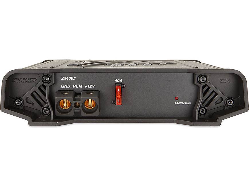 Kicker 08ZX400.1 Mono subwoofer amplifier 400 watts RMS x 1 at 2