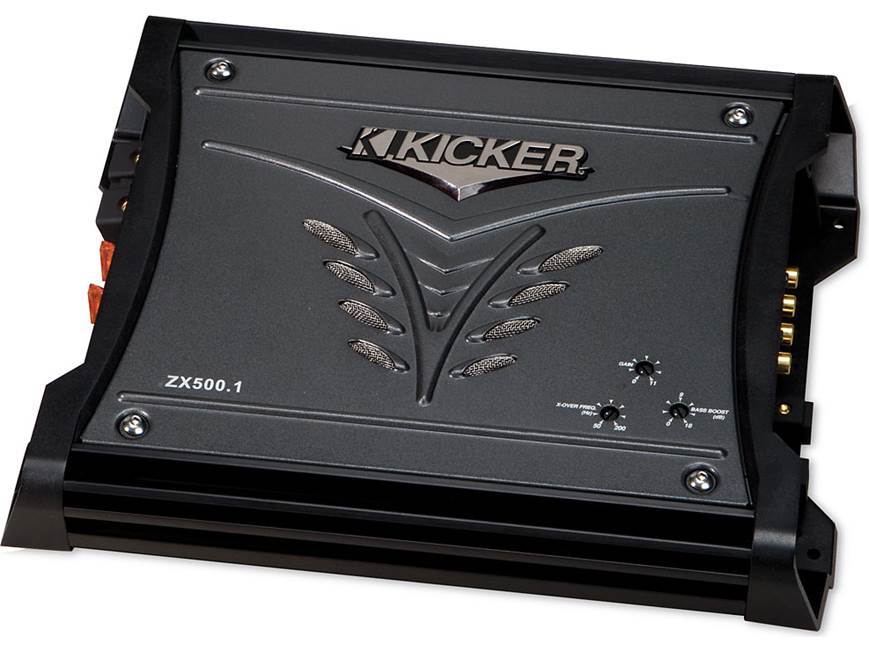 Kicker 08ZX500.1 ZX Series mono subwoofer amplifier 500 watts RMS