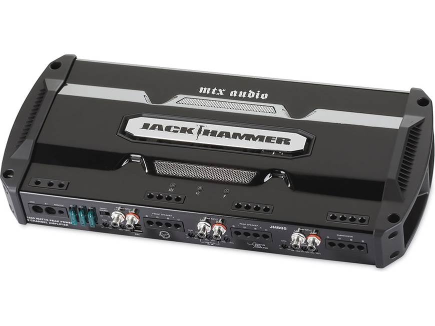 MTX JackHammer JH805 5-channel car amplifier — 37.5 watts x 4 at 4