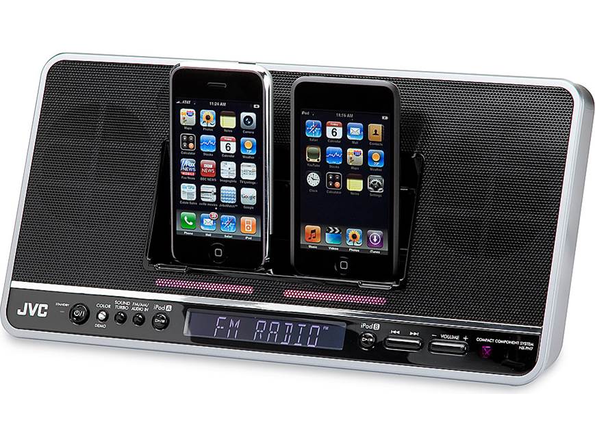 JVC NX-PN7 Powered speaker system with dual iPod® docks at Crutchfield