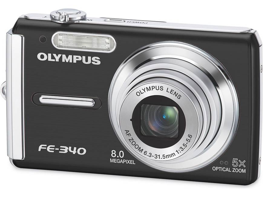 Olympus FE-340 (Black) 8-megapixel digital camera with 5X optical