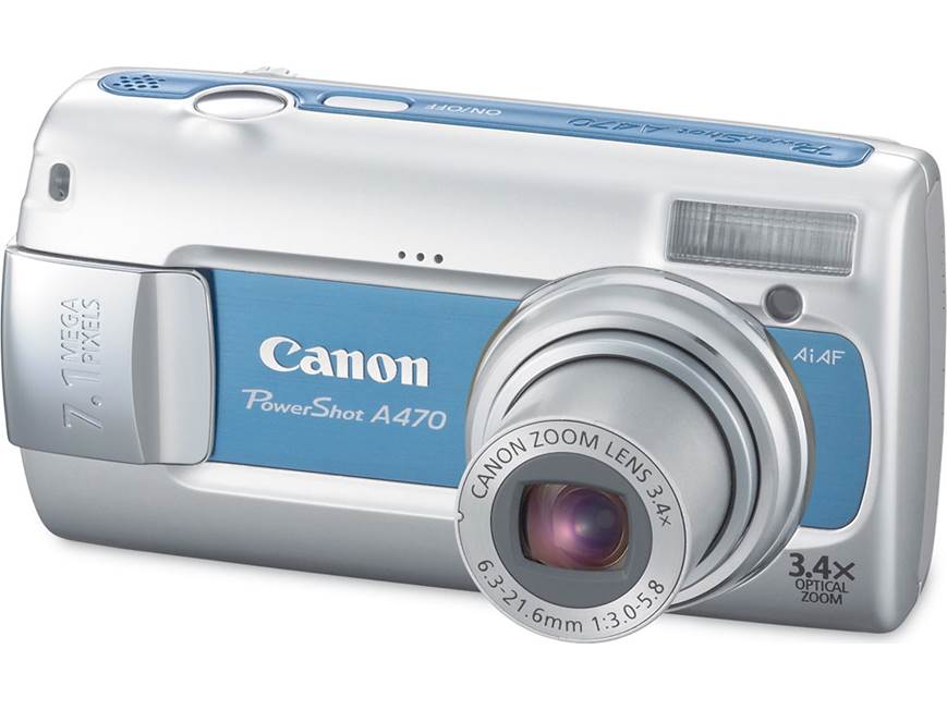 Canon PowerShot A470 (Gray) 7.1-megapixel digital camera with 3.4X