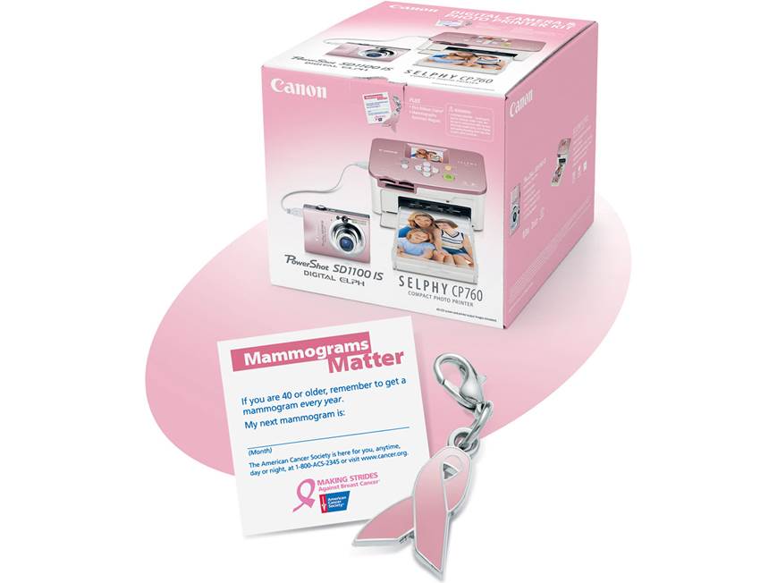 Breast Cancer Awareness Canon Camera Package Pink PowerShot SD1100