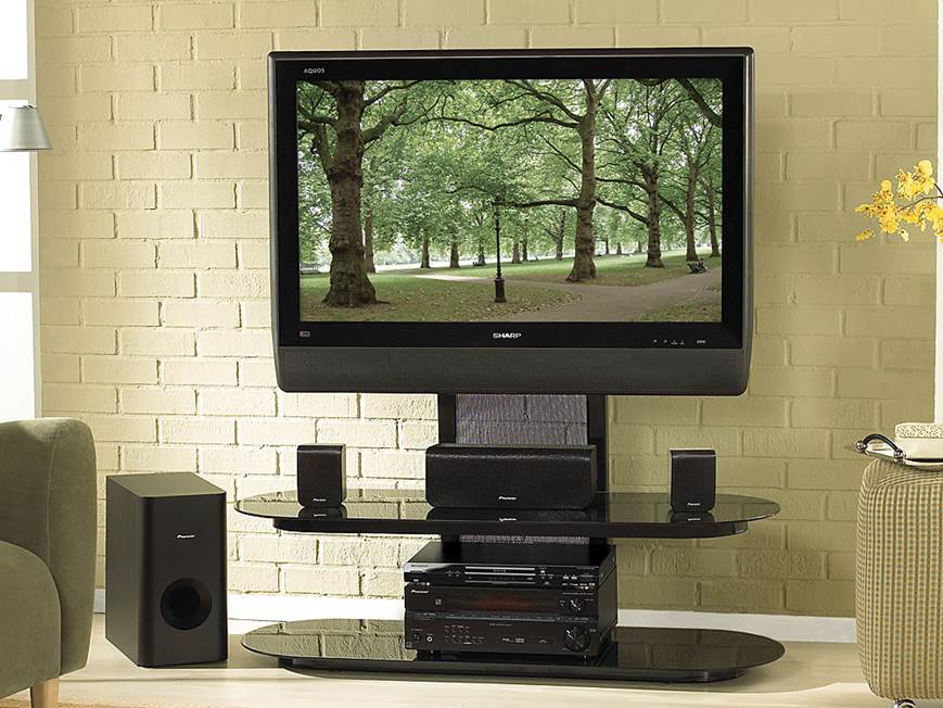 Bell'O FP-4850HG Universal flat-panel TV floor stand at Crutchfield