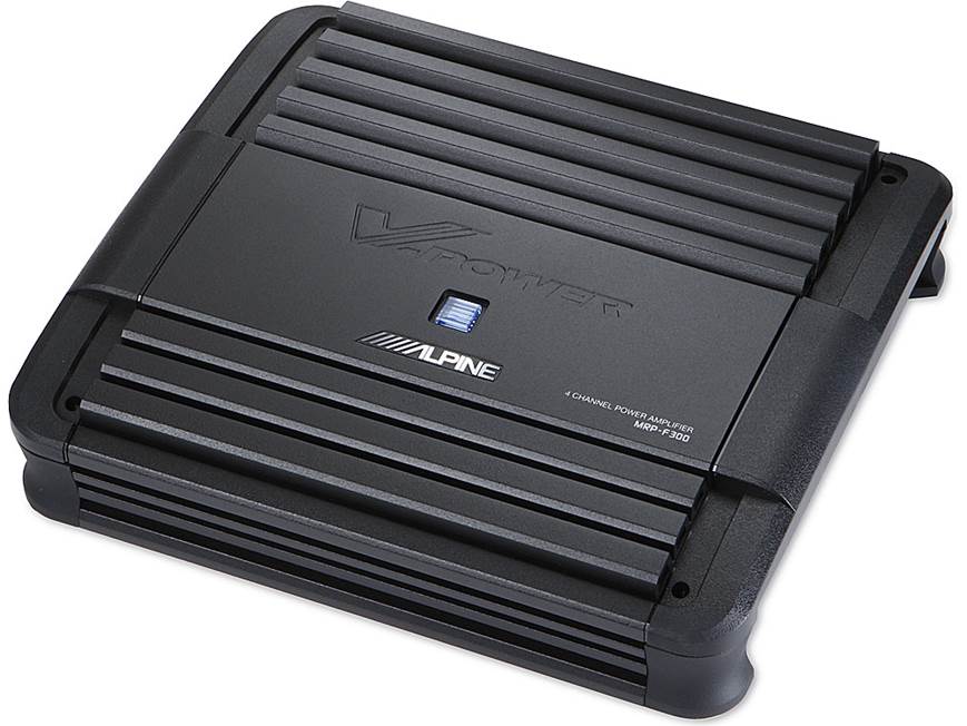 Alpine MRP-F300 V-Power Series 4-channel car amplifier — 50 watts