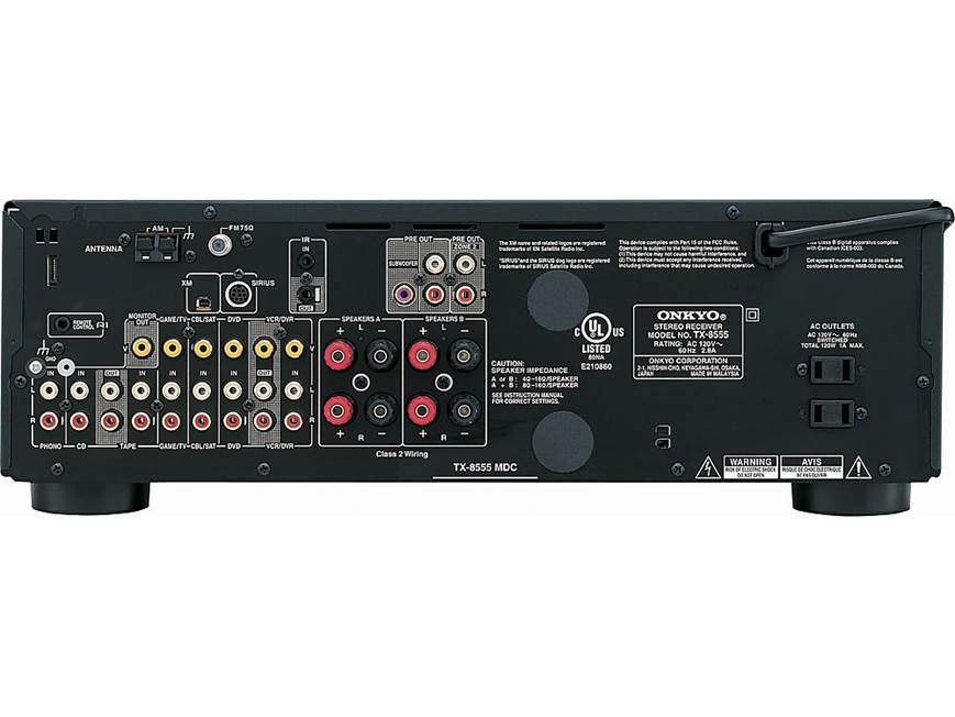 Onkyo TX-8555 XM and SIRIUS Ready stereo receiver at Crutchfield
