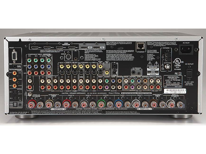 Onkyo TX-NR905 (Silver) THX® Ultra2 home theater receiver with