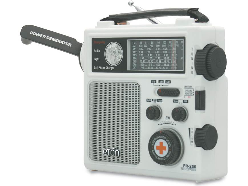Etón FR250 (Black) Hand-cranked AM/FM/shortwave radio (Black) at