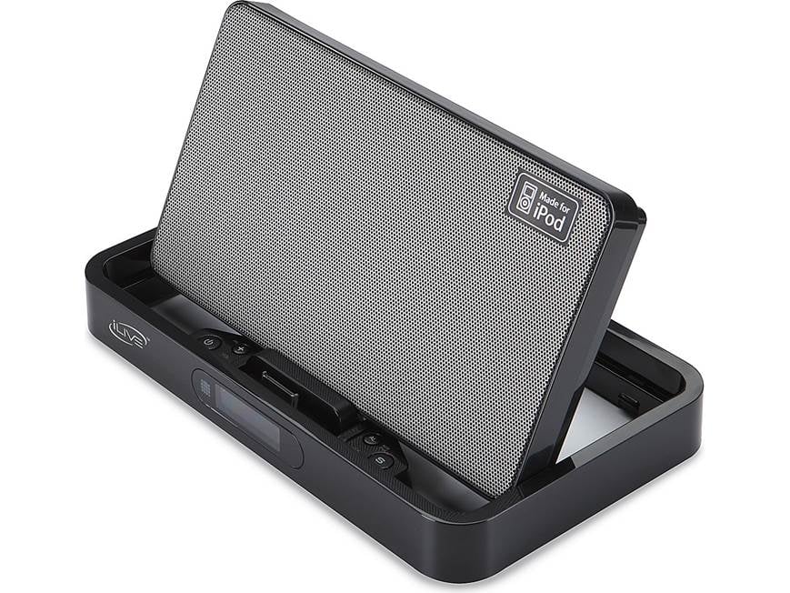 iLive IC2807BLK Portable speaker system and alarm clock for iPod