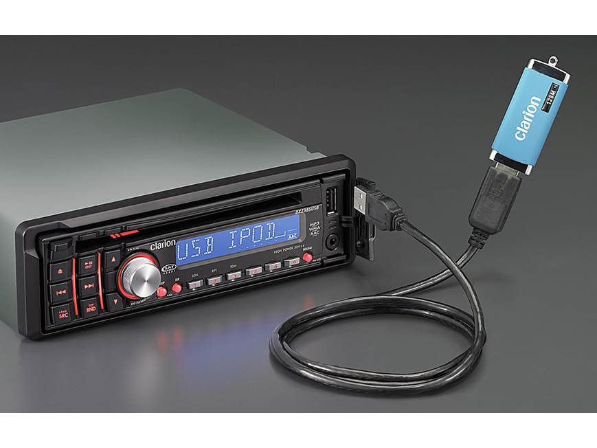 Clarion DXZ385USB CD receiver at Crutchfield