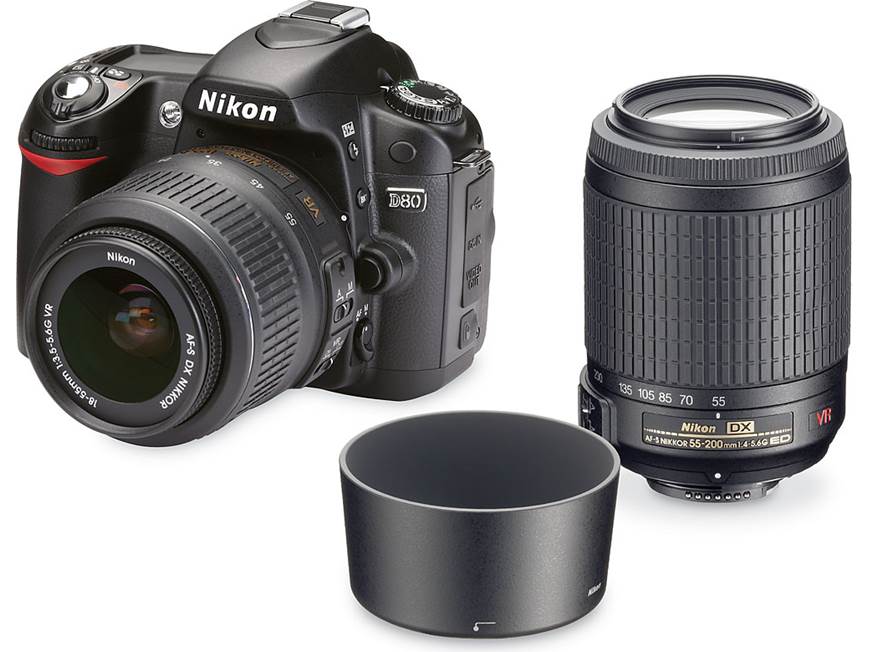 Nikon D80 2-Lens Kit 10.2-megapixel digital SLR camera with 18
