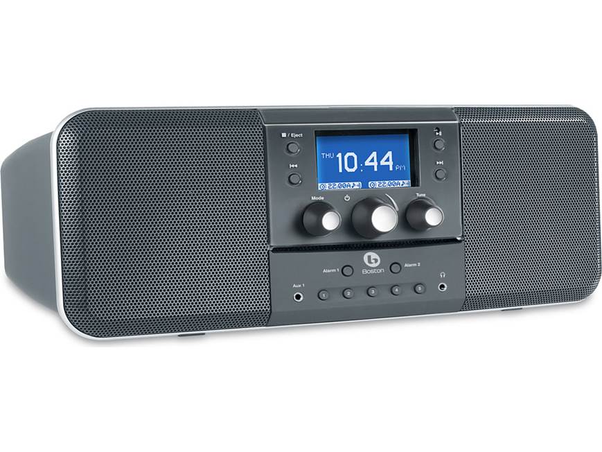 Boston acoustics AM/FMラジオ・Bluetoothレシーバー Boston Acoustics Trio AM/FM clock radio and CD player at Crutchfield