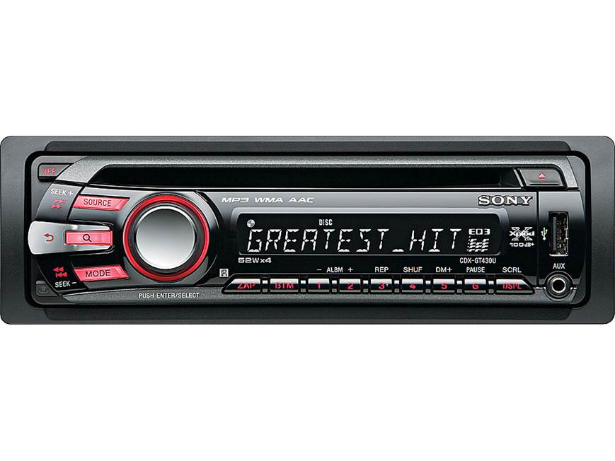 Sony Xplod CDX-GT430U CD receiver at Crutchfield