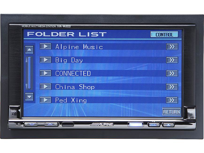 Alpine iVA-W203 DVD receiver at Crutchfield