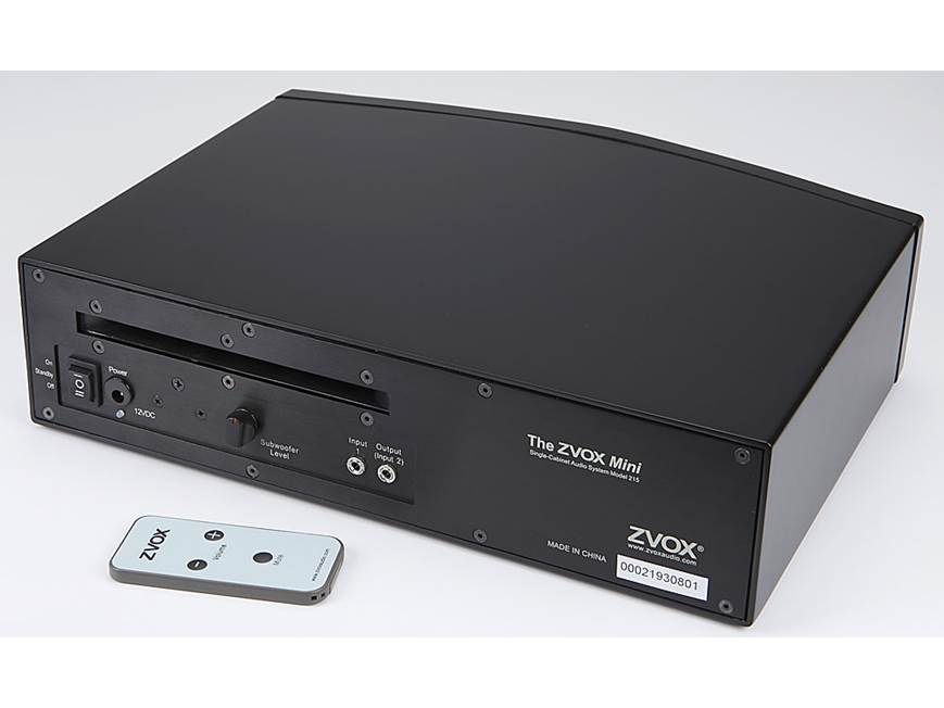 ZVOX Mini Powered compact single-speaker TV sound system at