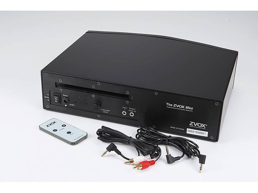 ZVOX Mini Powered compact single-speaker TV sound system at