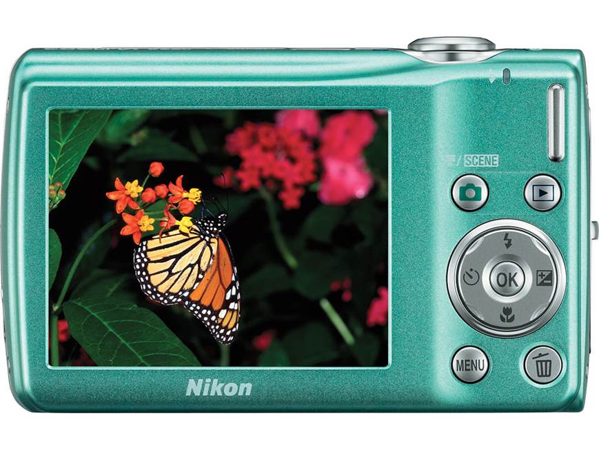 Nikon Coolpix S220 (Aqua Green) 10-megapixel digital camera with