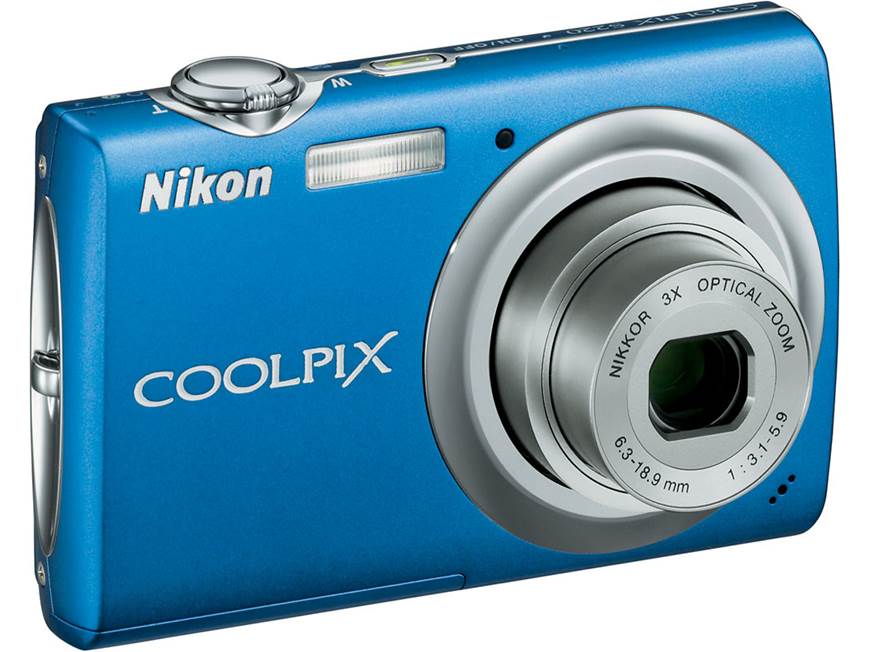 Nikon Coolpix S220 (Cobalt Blue) 10-megapixel digital camera with