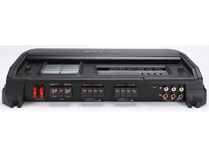 Kenwood Excelon X600F 4-channel car amplifier — 100 watts RMS x 4
