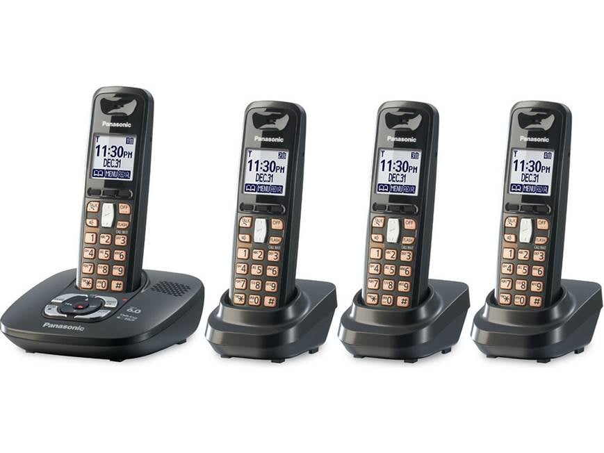 Panasonic KX-TG6434T DECT expandable cordless phone system with