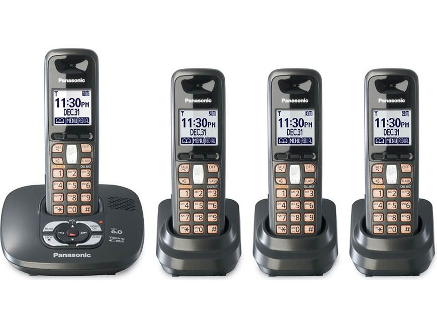 Panasonic KX-TG6434T DECT expandable cordless phone system with