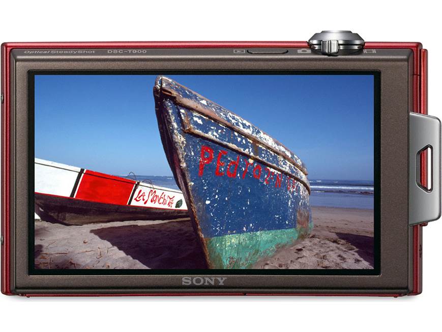 Sony Cyber-shot® DSC-T900 (Red) 12.1-megapixel digital camera with