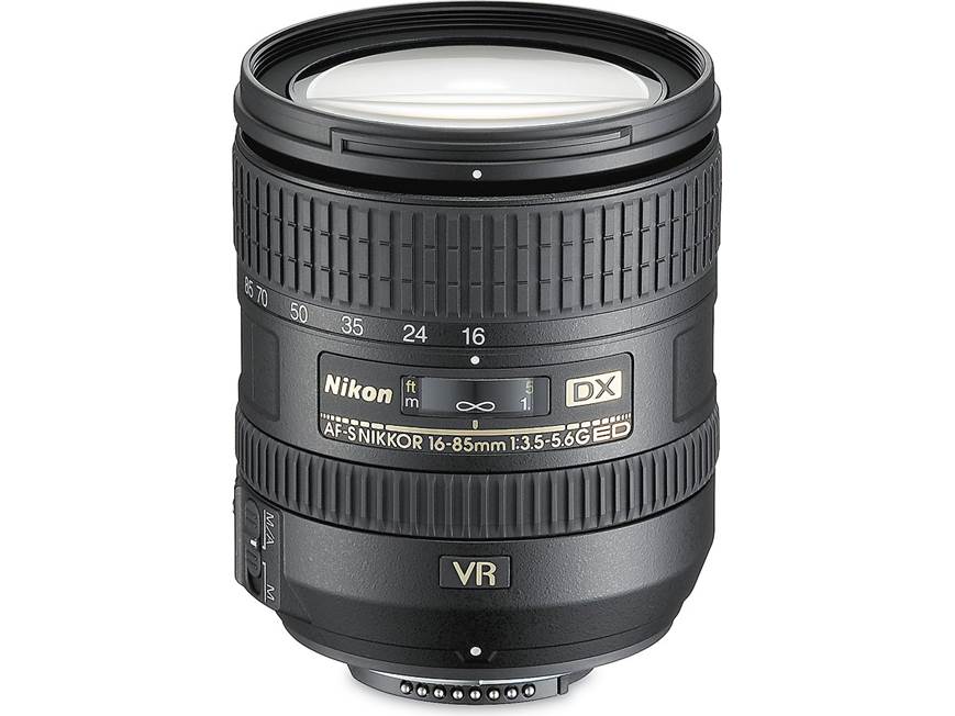 Nikon AF-S DX Nikkor 16-85mm f/3.5-5.6G ED VR Zoom lens with