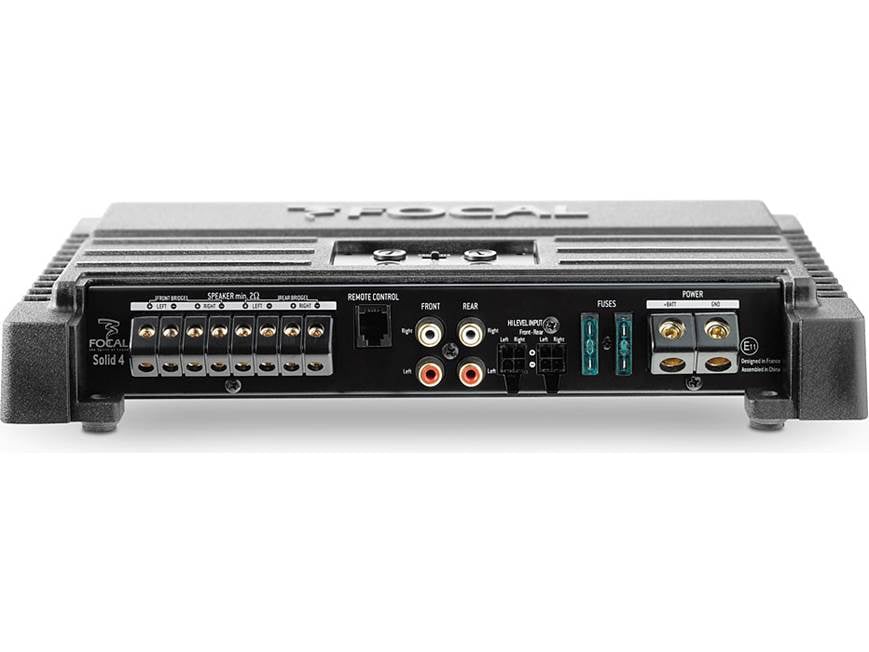 Focal Solid 4 (Black) 4-channel car amplifier — 75 watts RMS