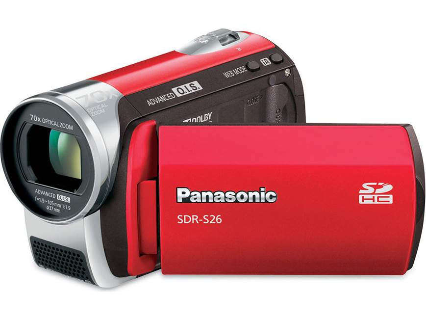 Panasonic SDR-S26 (Red) SD™ memory card camcorder (Red) at Crutchfield