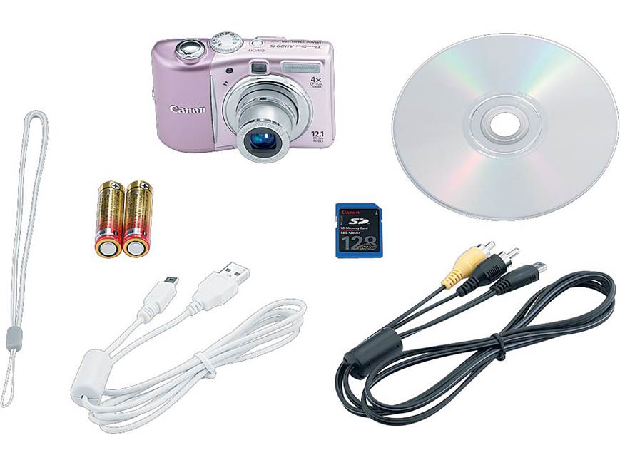 Canon PowerShot A1100 IS (Pink) 12.1-megapixel digital camera with