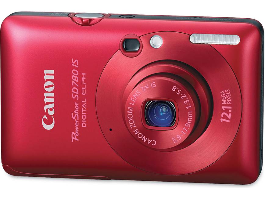 Canon PowerShot SD780 IS (Red) 12-megapixel digital camera with 3X