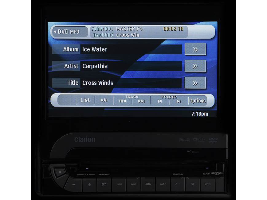 Clarion VZ709 DVD receiver at Crutchfield