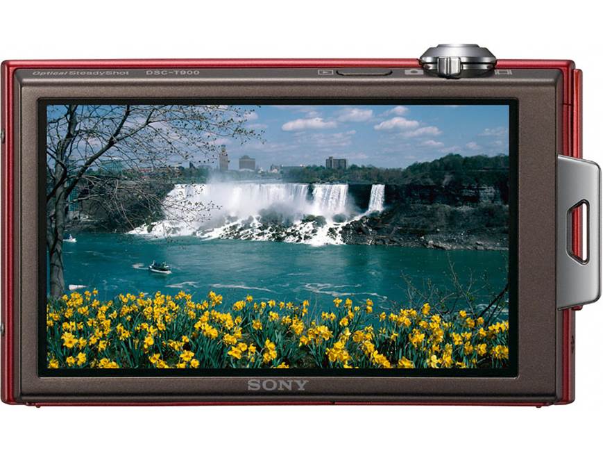 Sony Cyber-shot® DSC-T900 (Red) 12.1-megapixel digital camera with