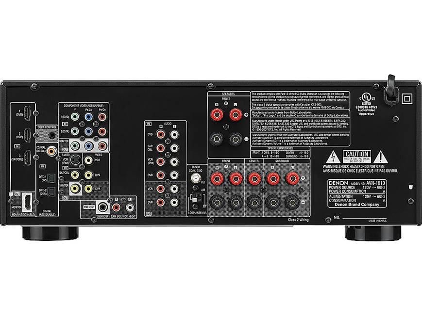 Denon AVR-1610 Home theater receiver with HDMI switching at