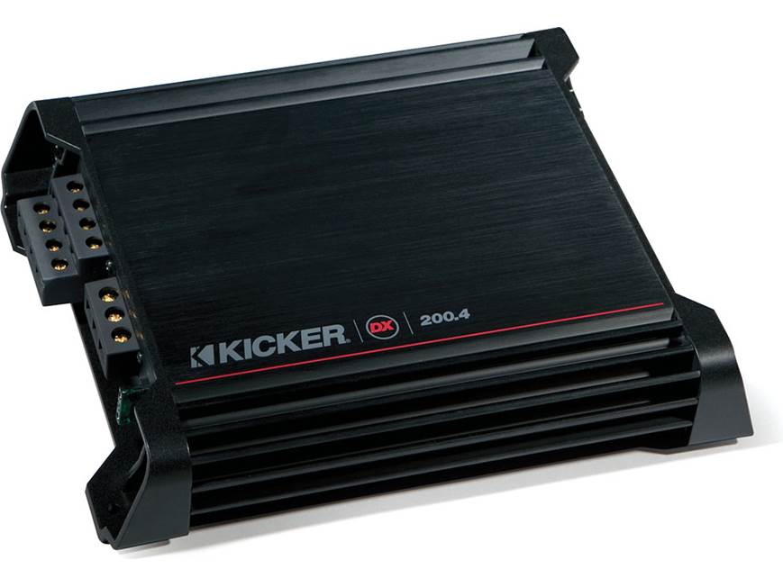 Kicker 08DX200.4 4-channel car amplifier — 25 watts RMS x 4 at