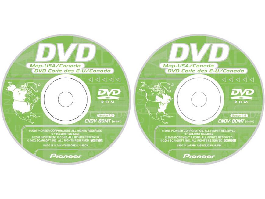 Pioneer CNDV-80MT Navigation update discs for Pioneer AVIC-N4 and