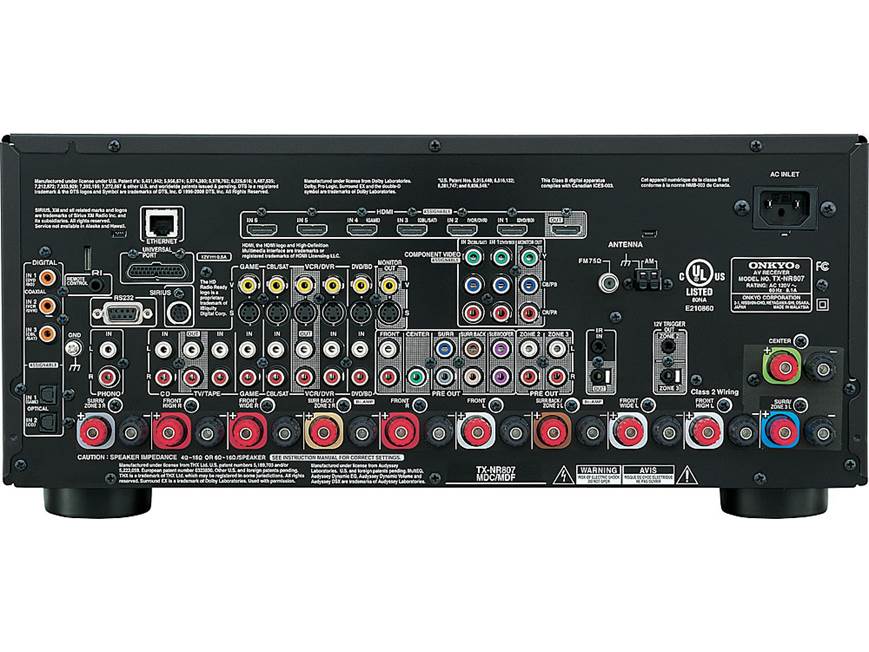 Onkyo TX-NR807 THX® Select2® Plus home theater receiver with HDMI