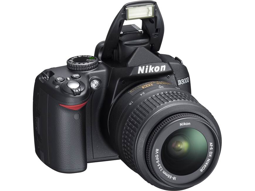 Nikon D3000 Kit 10.2-megapixel digital SLR camera with 18-55mm