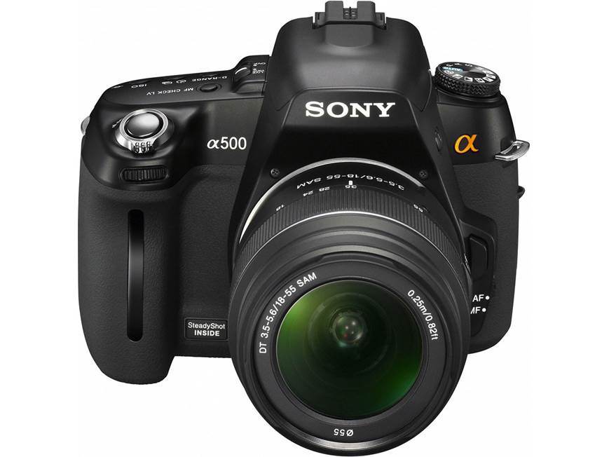 sony α500 Sony Alpha A500 12.3MP Digital SLR Camera with AF 50mm F1.7 Lens