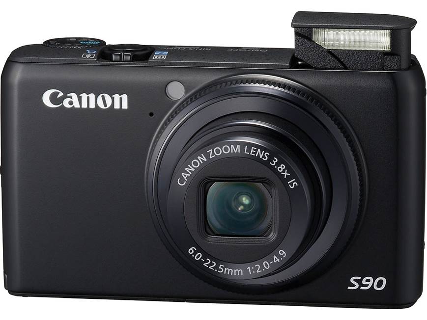 Canon PowerShot S90 10-megapixel digital camera with 3.8X optical