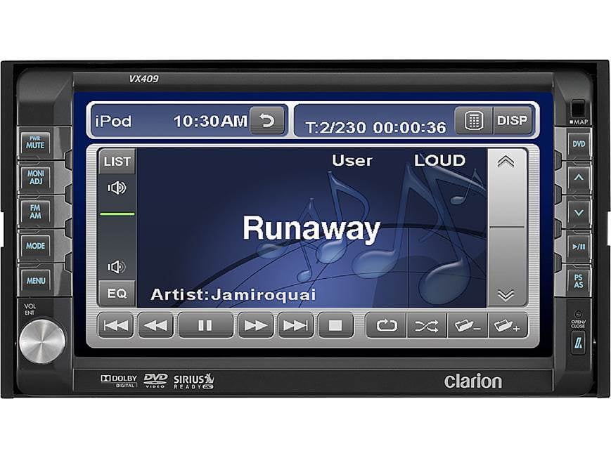 Clarion VX409 DVD receiver at Crutchfield