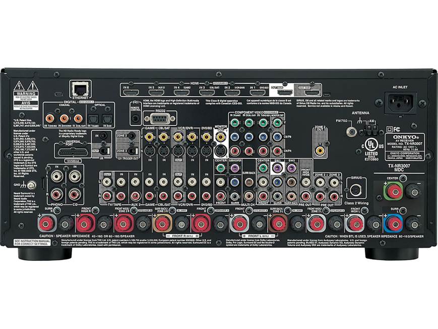 Onkyo TX-NR3007 Home theater receiver, Internet-ready at Crutchfield