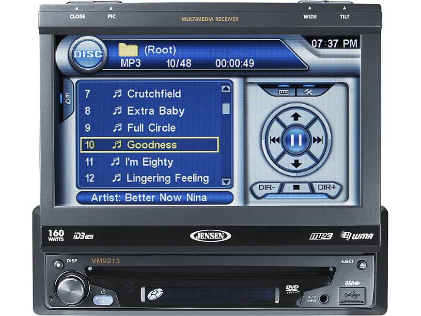 Jensen VM9213 DVD receiver at Crutchfield