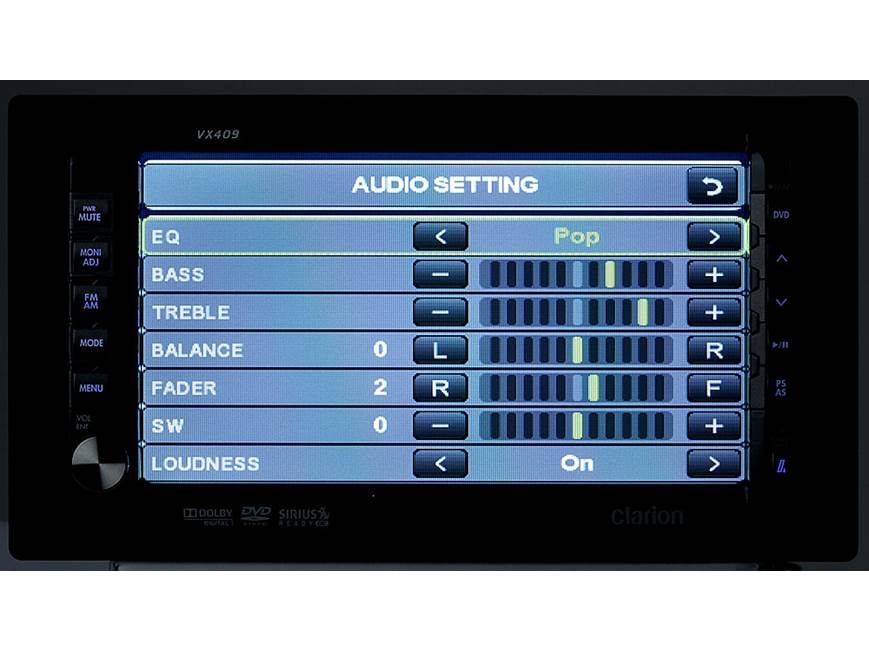 Clarion VX409 DVD receiver at Crutchfield