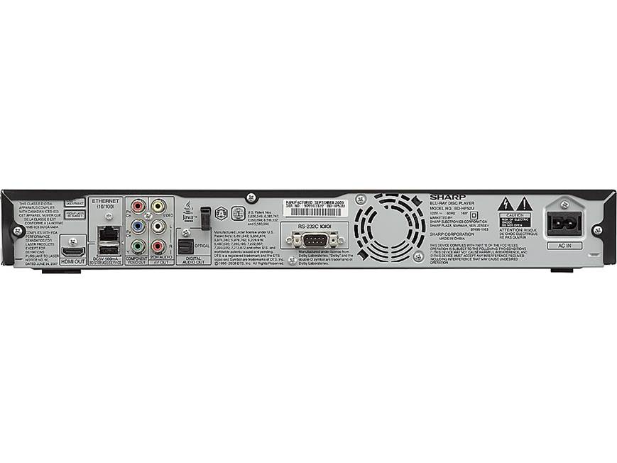 Sharp BD-HP52U Blu-ray Disc™ high-definition player at Crutchfield