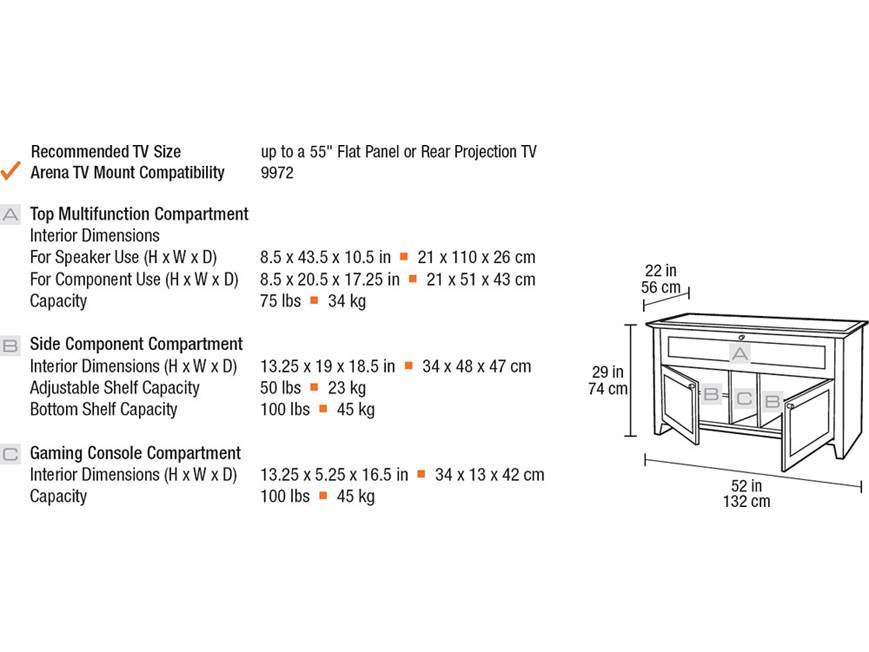 BDI Novia Series 8428 (Cherry) Audio/video cabinet (Cherry) at
