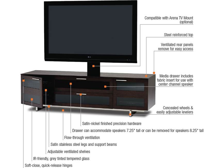 BDI Avion 8929 Series II (Natural Cherry) Lowboy audio/video