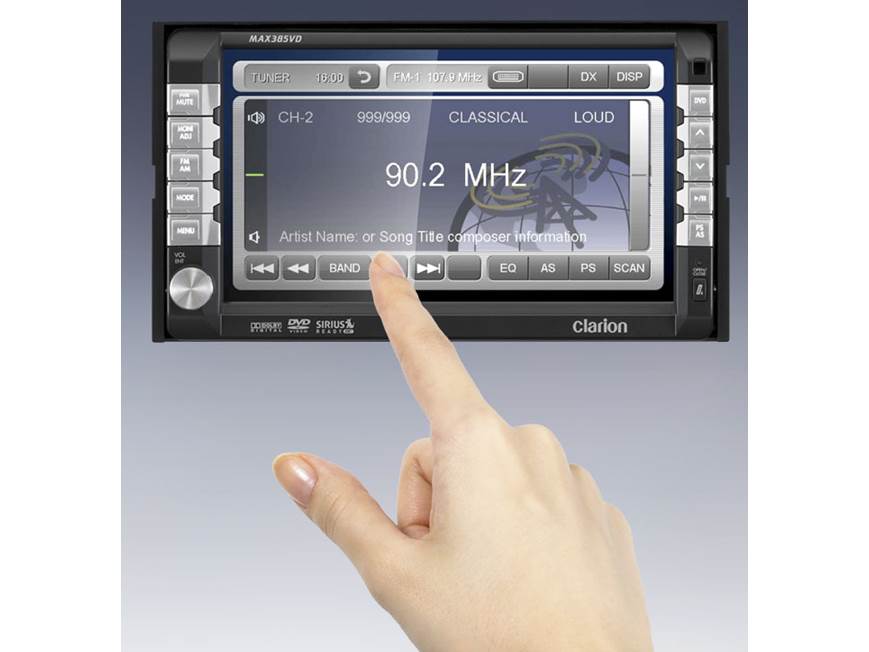 Clarion MAX385VD DVD receiver at Crutchfield