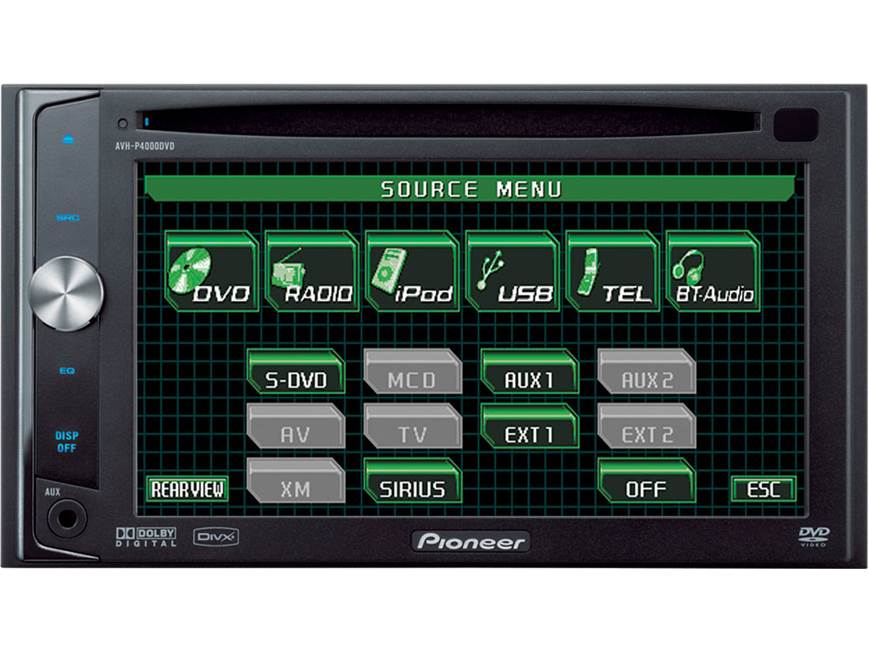 Pioneer AVH-P4000DVD DVD receiver at Crutchfield
