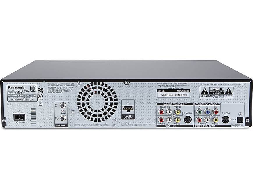 Panasonic DMR-EZ48VK DVD recorder/HiFi VCR combo with built-in